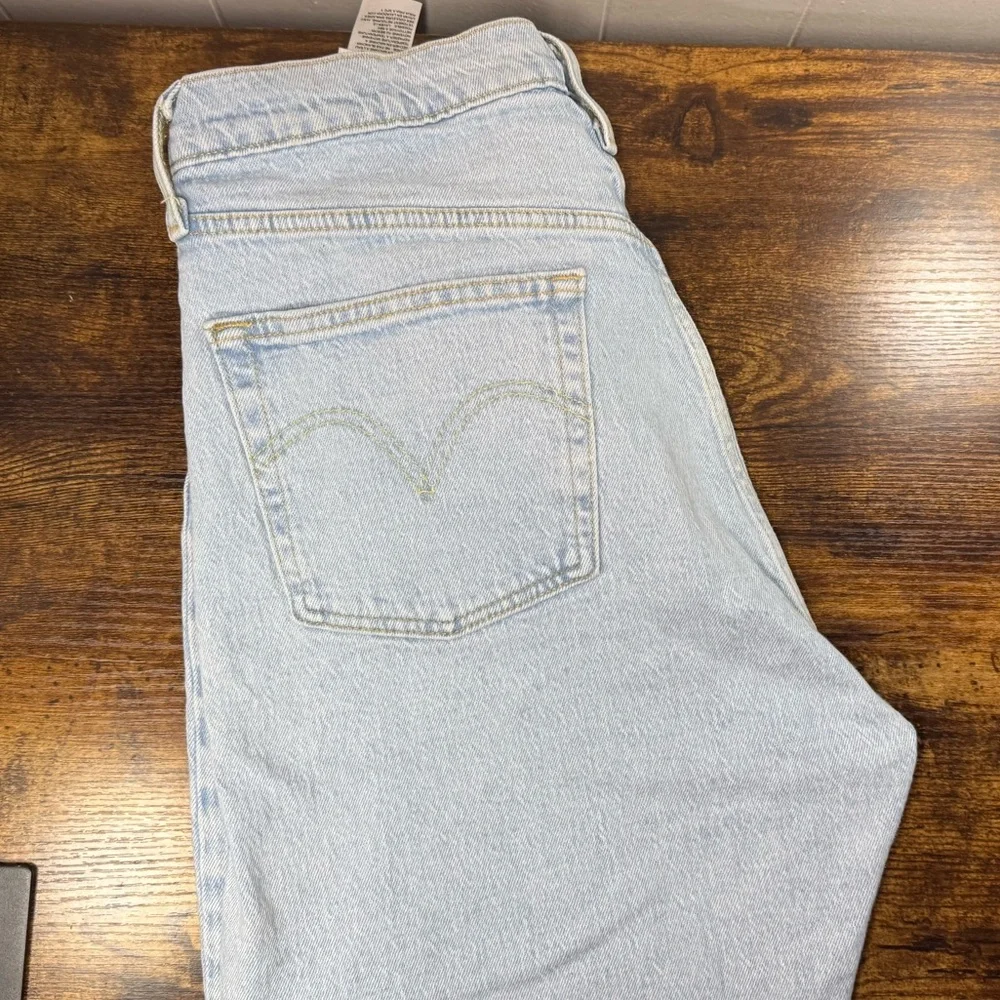 Levi's 501 32x28 Premium White and Light Blue Denim Raw Hem - Picture 10 of 15